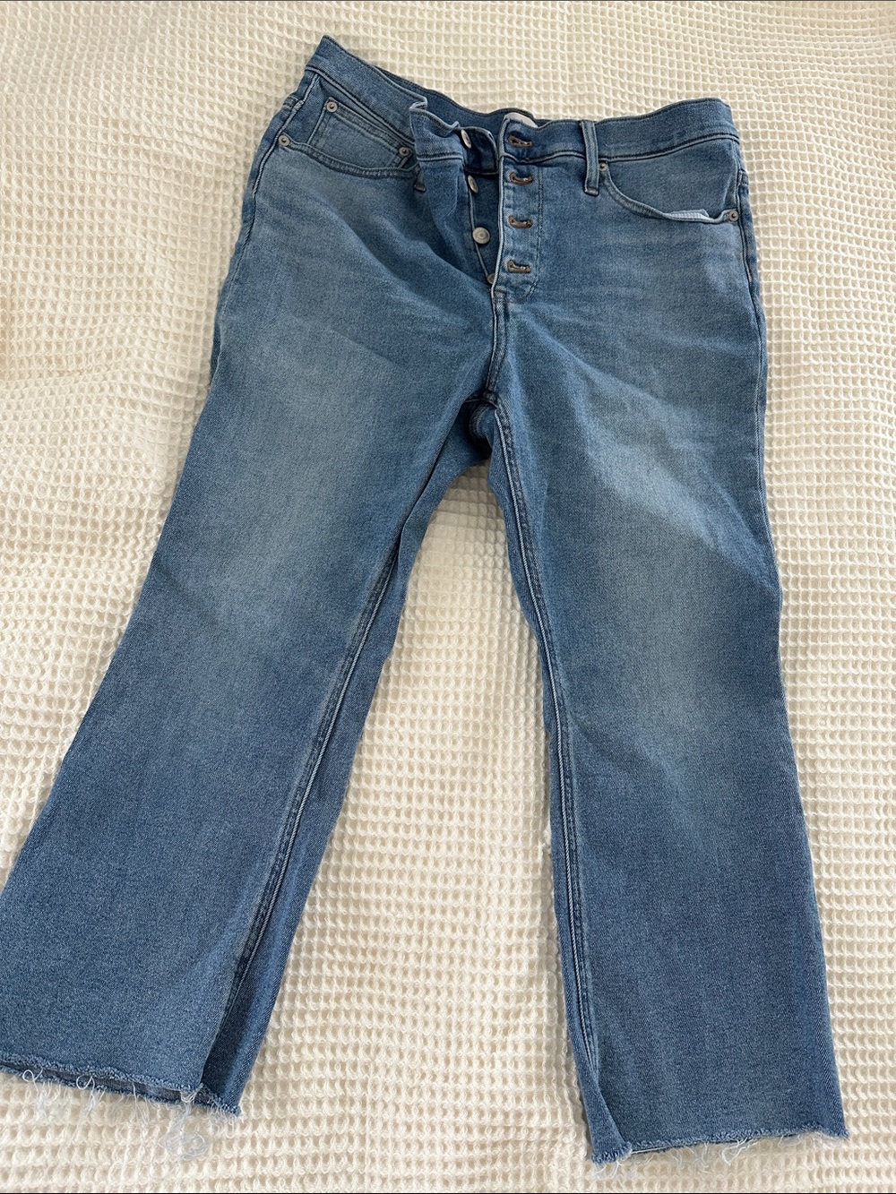 J. Crew Mid-Blue Women’s Button-Fly Boot Leg Jeans